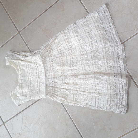 Girls size 8 My Michelle cream ivory lace dress fall beach dress - Picture 5 of 5
